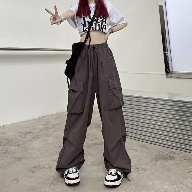 Y2K High Waist Cargo Pants for Women in Vintage Style