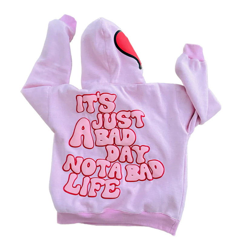 2023 Y2K Fashion Hoodie with Heart Letter Print