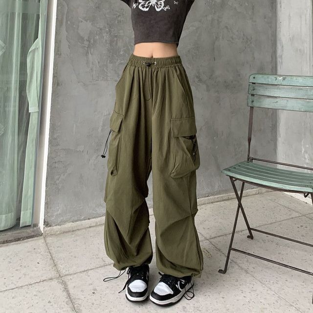 Y2K High Waist Cargo Pants for Women in Vintage Style