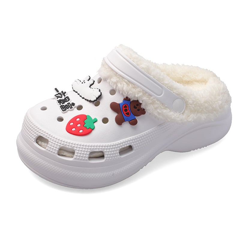 Warm Two-Wear Cotton Baotou Lazy Slippers