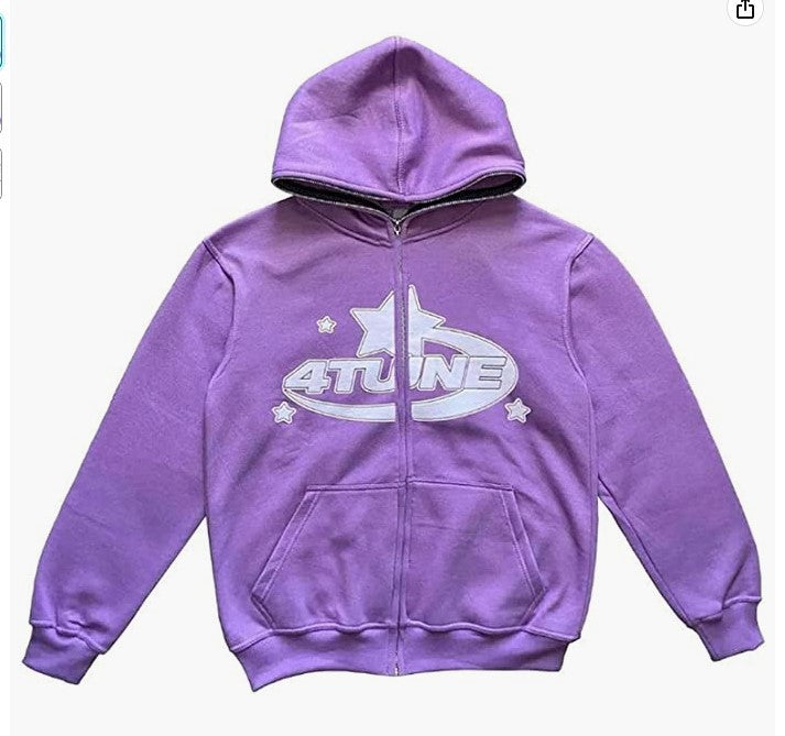 2023 Y2K Style Men's Full-Zip Hoodie Casual Jacket