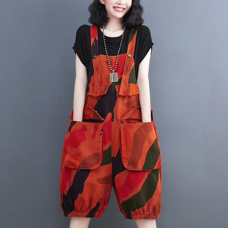 Denim Lantern Strap Pants