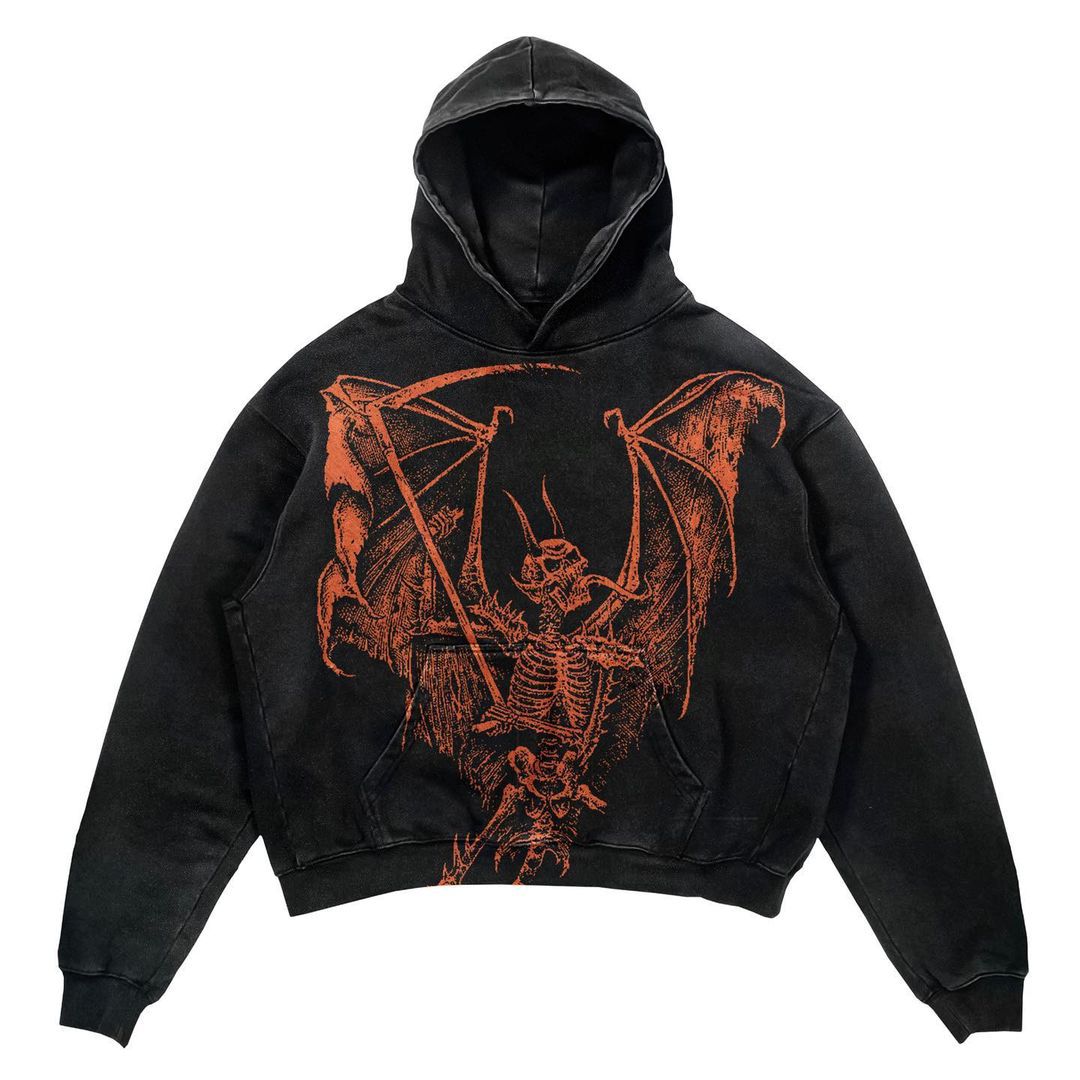 Rebel Spirit Hoodie - Harajuku Y2K Street Fashion