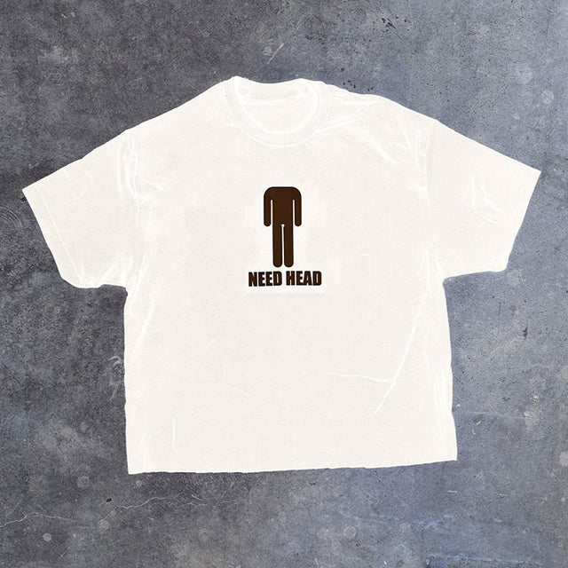 Vintage Y2K Graphic Print Oversized Cotton T-shirt