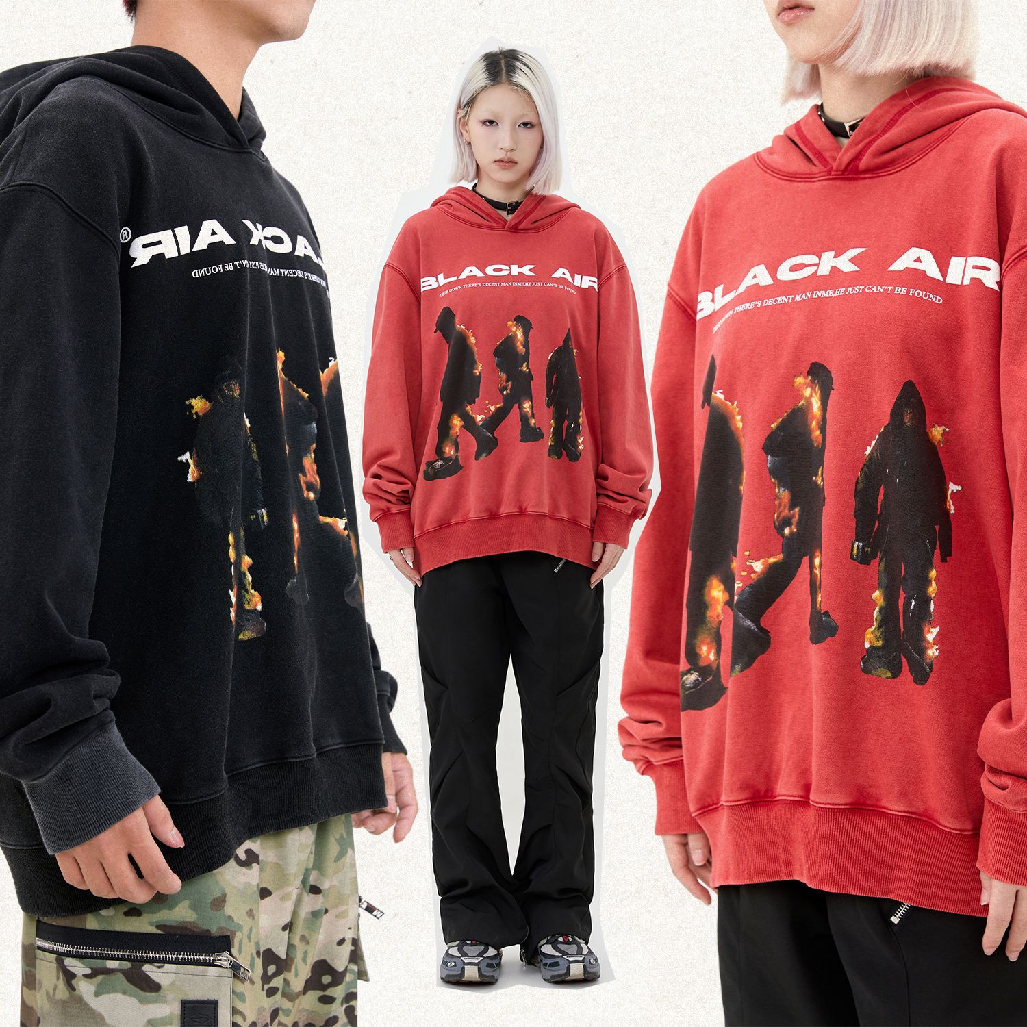 Casual Street Fashion Men's Flame Sweater