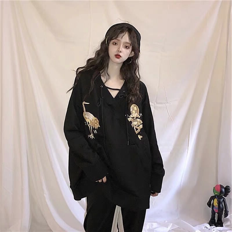 Women's Long Sleeve Hip Hop Sweatshirt Jacket