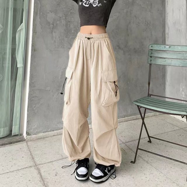 Y2K High Waist Cargo Pants for Women in Vintage Style