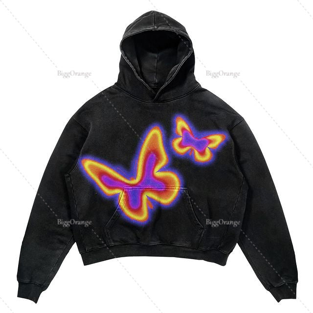 Rebel Spirit Hoodie - Harajuku Y2K Street Fashion