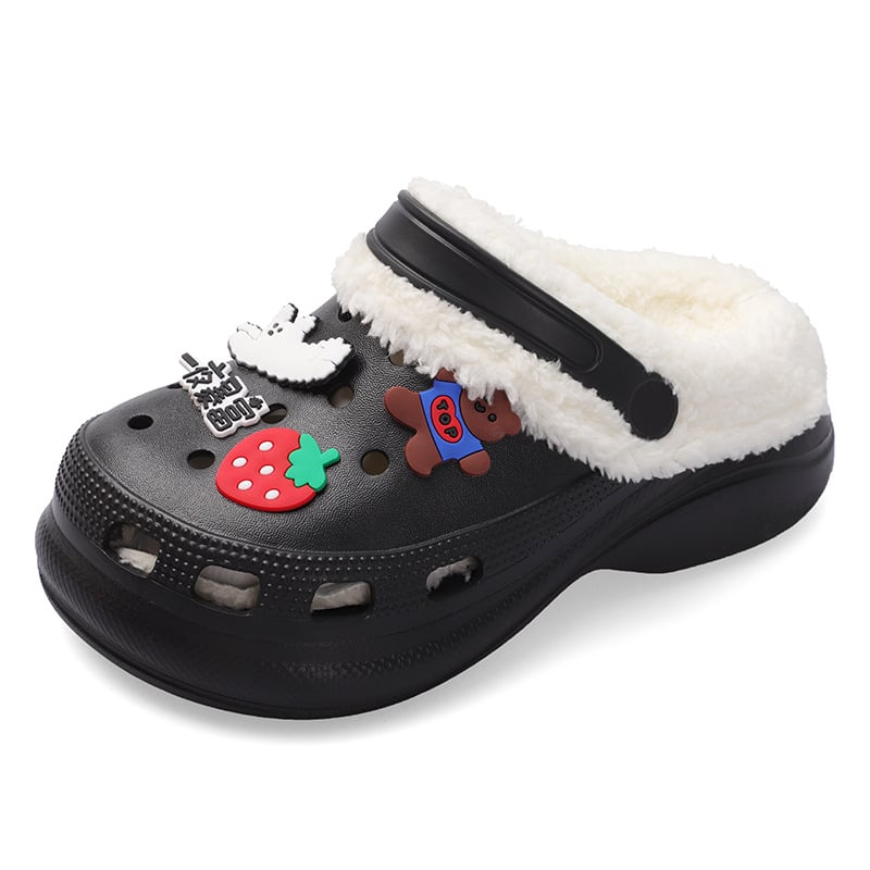Warm Two-Wear Cotton Baotou Lazy Slippers