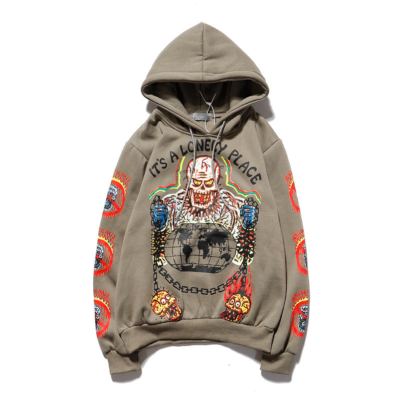 Kanye Skull Palace Hoodie - Hip Hop Graffiti Sweatshirt