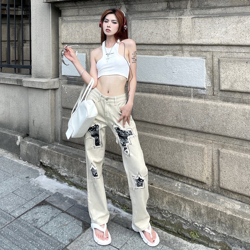 High Street Spice Girl's Distressed Denim Pants