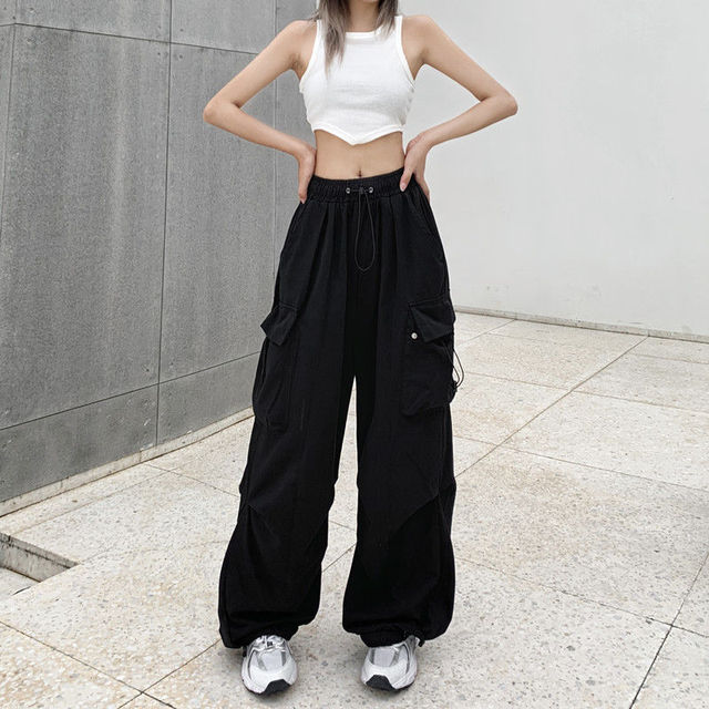 Y2K High Waist Cargo Pants for Women in Vintage Style