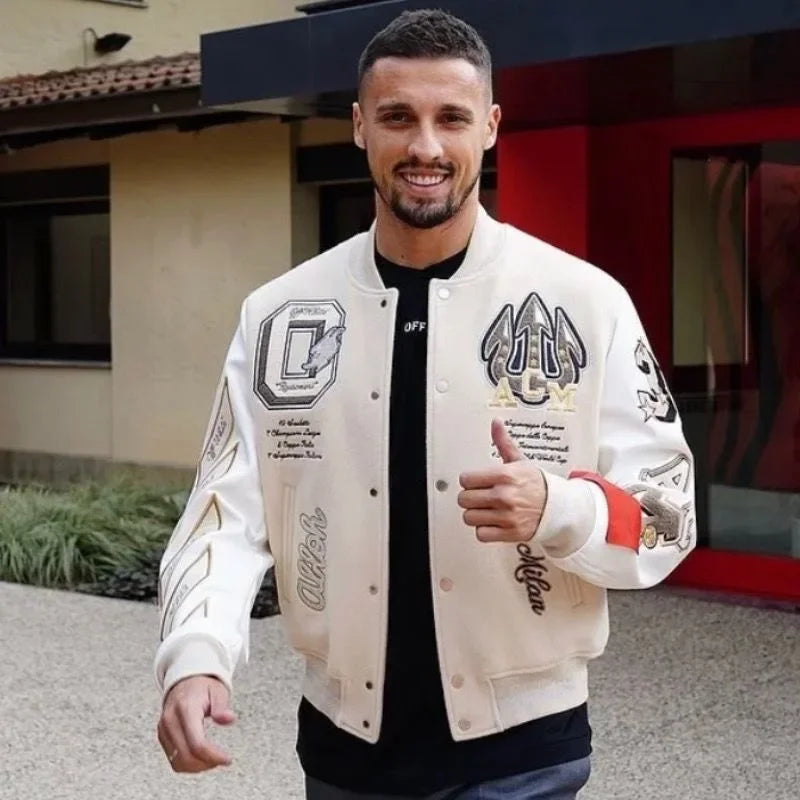 Y2K Vintage Hip-Hop Multi-Letter Embroidery Jacket