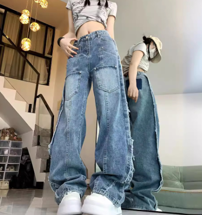 Fashionable American Retro Street Style Pants