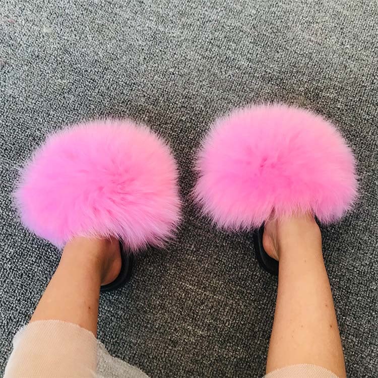 Casual Fur Sandals for Summer Wear Slippers