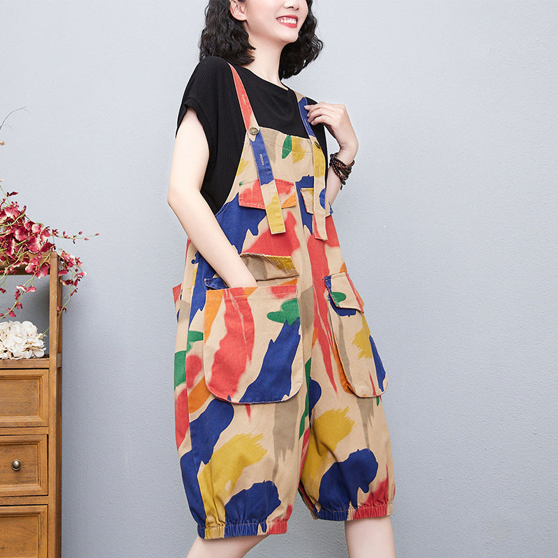 Denim Lantern Strap Pants