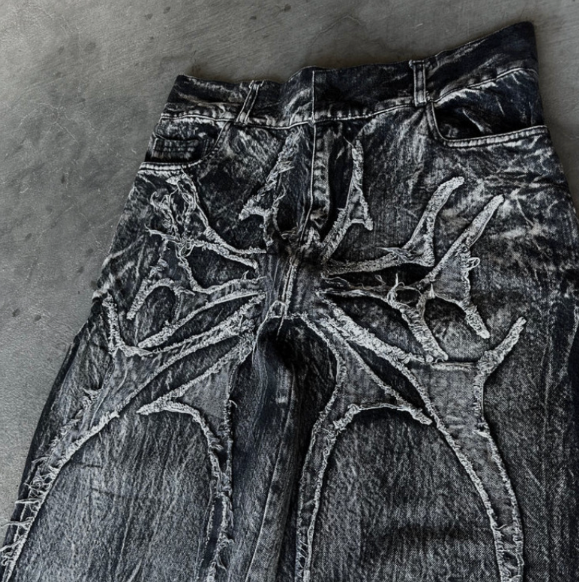 High Street Spider Embroidered Jeans