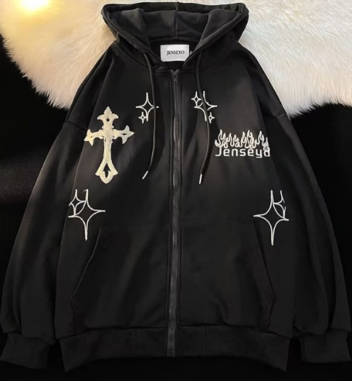 Women's Long Sleeve Hip Hop Sweatshirt Jacket